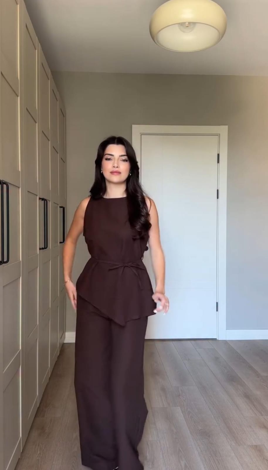 Up Top Loose Wide Leg Pants Suit