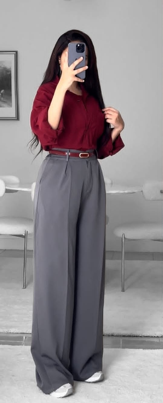 Draped Floor Length Pant&Shirt