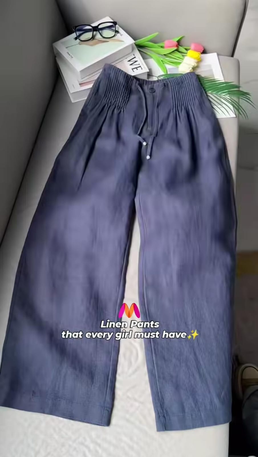 Outerwear Straight Linen Trouser