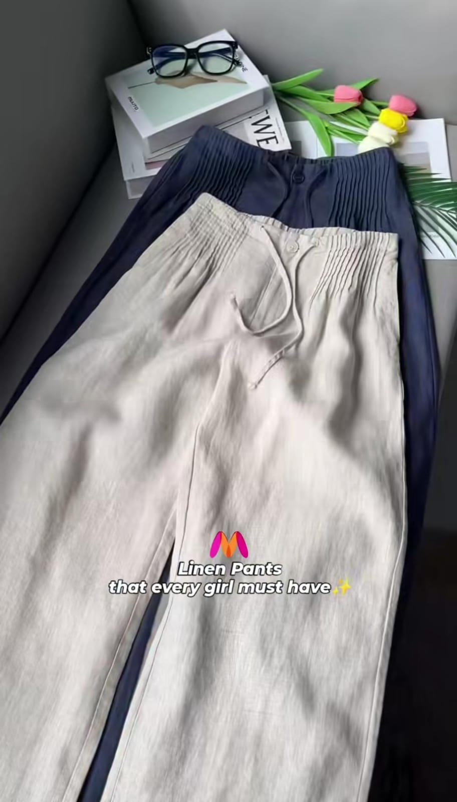 Outerwear Straight Linen Trouser