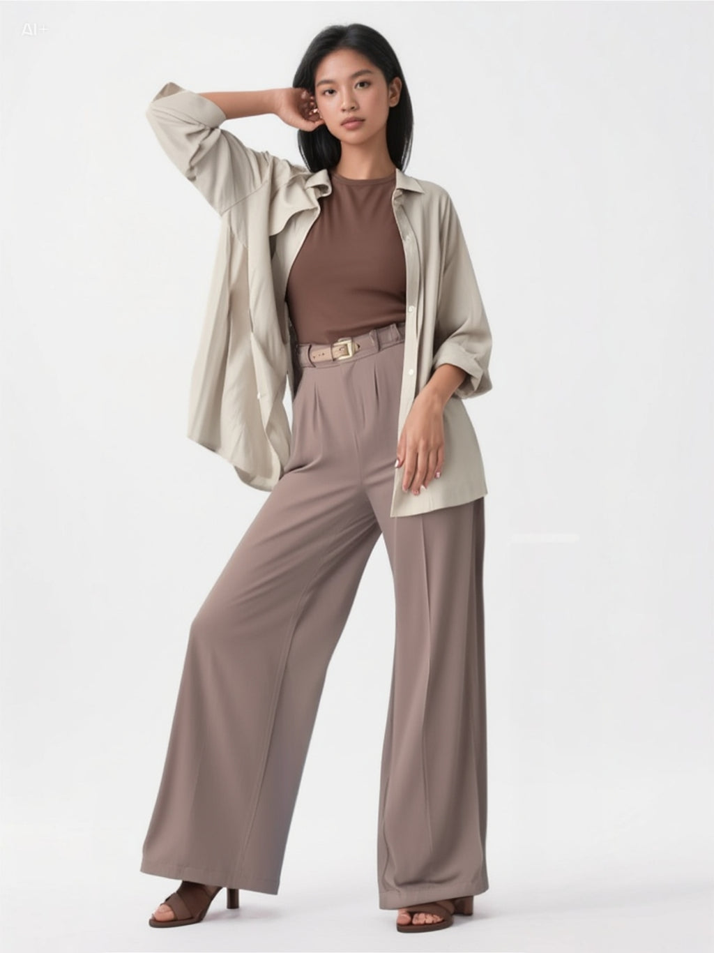 Draped Floor Length Pant&Shirt