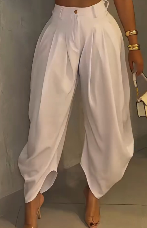 High Waist Loose Ruched Pants